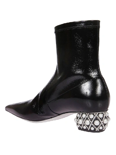 Shop René Caovilla Embellished Boots In Black