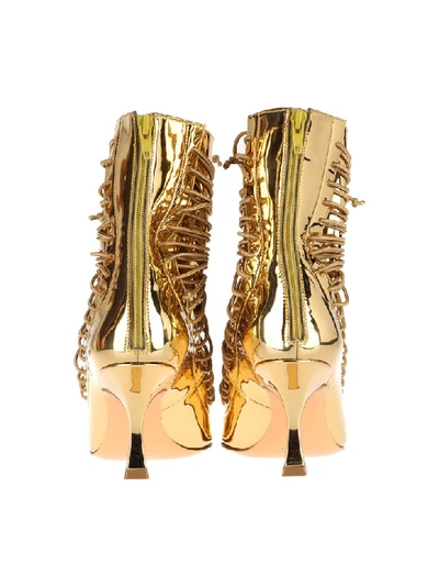 Shop Y/project Lace-up Ankle Boots In Gold