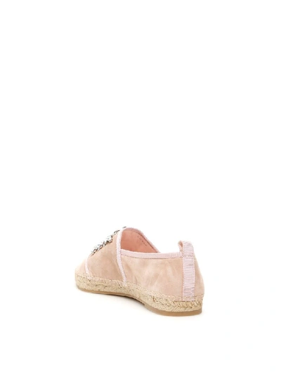 Shop Roger Vivier Rv Broche Espadrilles In Rosa Salmone (pink)