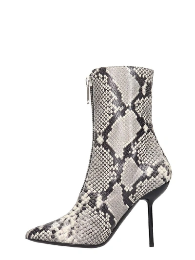 Shop Ben Taverniti Unravel Project High Heels Ankle Boots In Animalier Leather