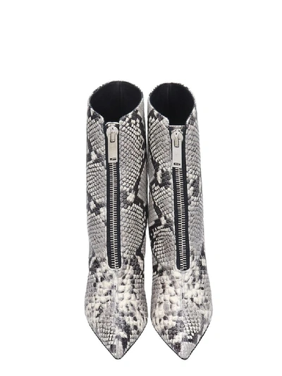 Ben Taverniti Unravel Project Unravel Project Grey 100 Snake Print Ankle Boots In Animalier