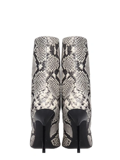 Ben Taverniti Unravel Project Unravel Project Grey 100 Snake Print Ankle Boots In Animalier
