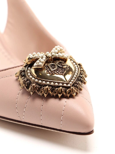 Shop Dolce & Gabbana Slingback Devotion In Cipria