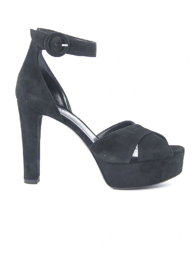 Shop Aldo Castagna Mika Sandal In Black Suede In Nero