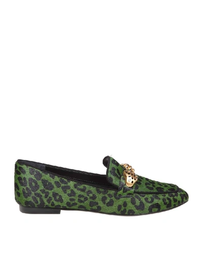 Shop Schutz Moccasin In Cavallino With Maculated Reason In Green
