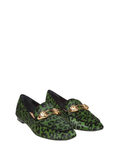 Shop Schutz Moccasin In Cavallino With Maculated Reason In Green