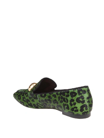 Shop Schutz Moccasin In Cavallino With Maculated Reason In Green