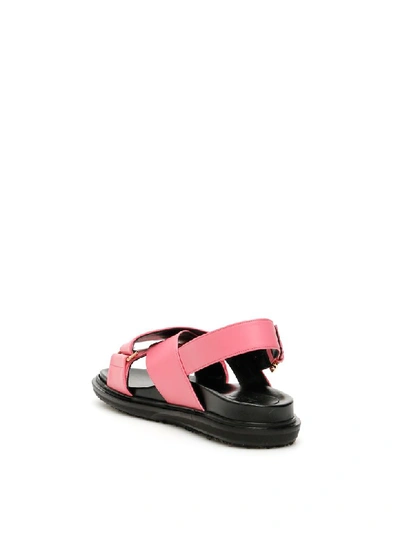Shop Marni Fussbett Sandals In Lipstick (pink)