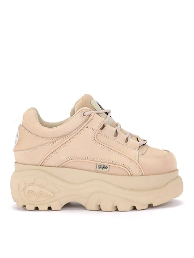 Shop Buffalo 1339 Cream Nubuck Sneaker In Beige