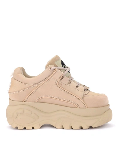 Shop Buffalo 1339 Cream Nubuck Sneaker In Beige