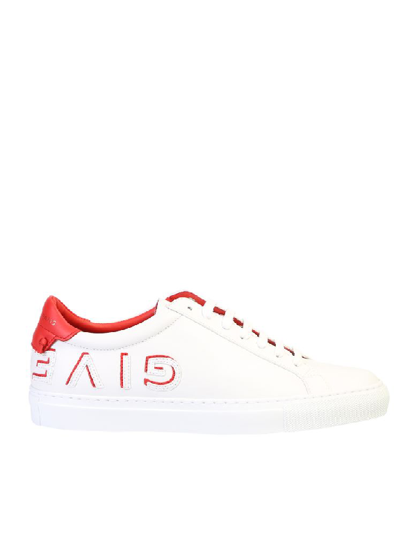 givenchy white and red sneakers