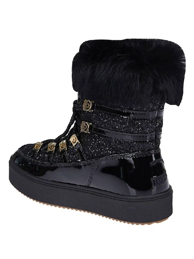 Shop Chiara Ferragni Glitter Snow Boots In Black