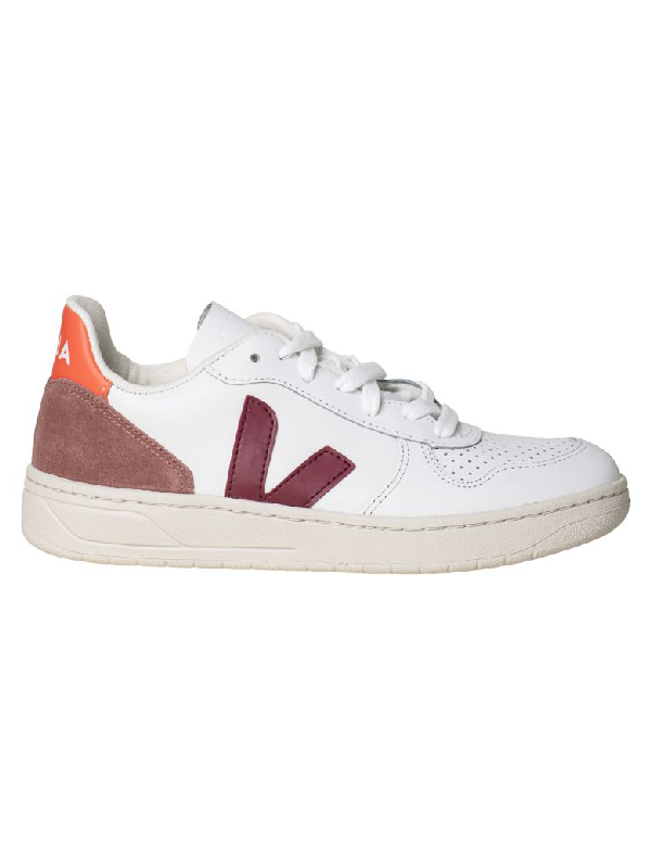 Veja V10 White Marsala Dried Petal Orange Fluo | ModeSens