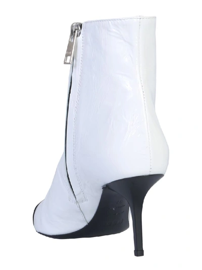 Shop Msgm Glossy Boot In Bianco