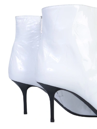 Shop Msgm Glossy Boot In Bianco