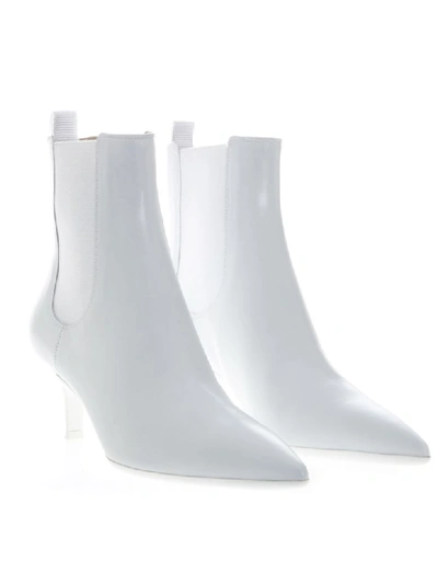 Shop Gianvito Rossi Ankle Boots In White Leather