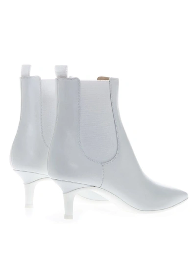 Shop Gianvito Rossi Ankle Boots In White Leather