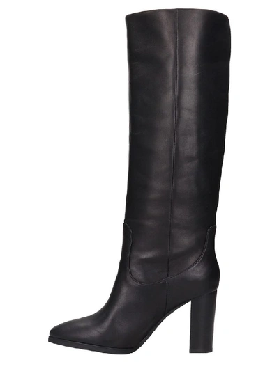 Shop Lola Cruz High Heels Boots In Black Leather