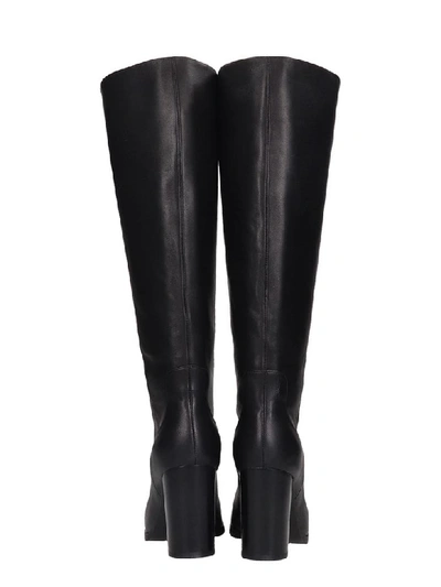 Shop Lola Cruz High Heels Boots In Black Leather