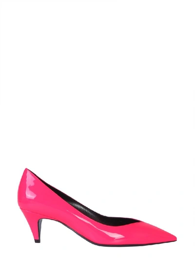 Shop Saint Laurent Kiki Pump In Fucsia