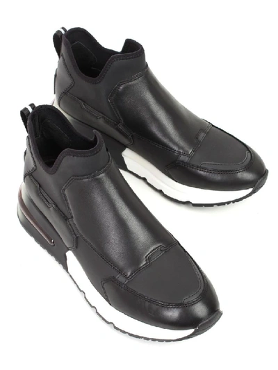 Shop Ash Slippers Leather In Black Black