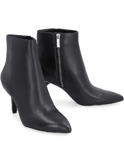 Shop Michael Kors Katerina Leather Ankle Boots In Black