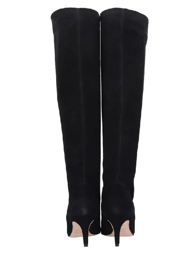 Shop Red Valentino High Heels Boots In Black Suede