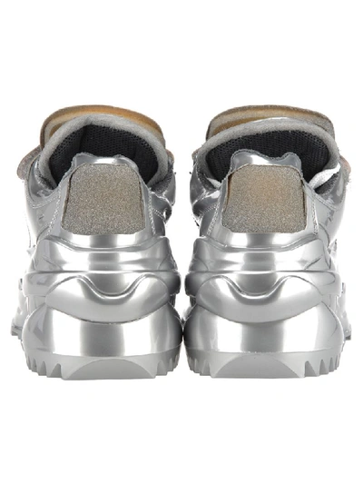 Shop Maison Margiela Martin Margiela  Retro Fit Low Top Sneakers In Silver