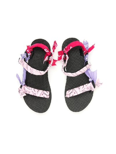Shop Arizona Love Bandana Trekky Sandals In Mix Pink (black)