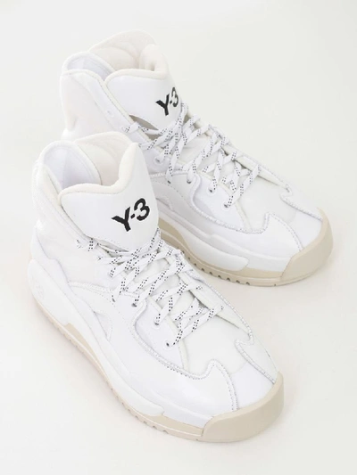 Shop Y-3 Hokori Ankle Boots In Off White Ftwr White