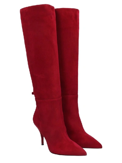 Shop L'autre Chose High Heels Boots In Red Suede