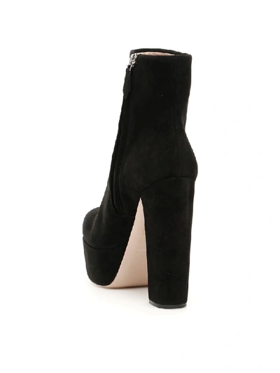 Shop Miu Miu Platform Boots In Nero (black)