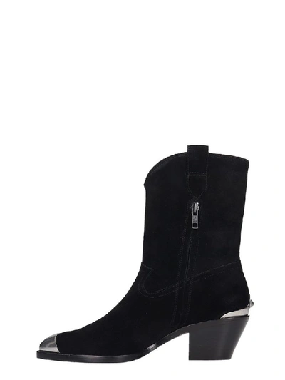 Shop Ash Famous Texan Ankle Boots In Black Suede