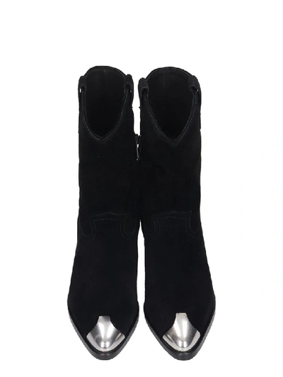 Shop Ash Famous Texan Ankle Boots In Black Suede