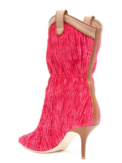 Shop Malone Souliers Daisy Shoes In Fuchsia