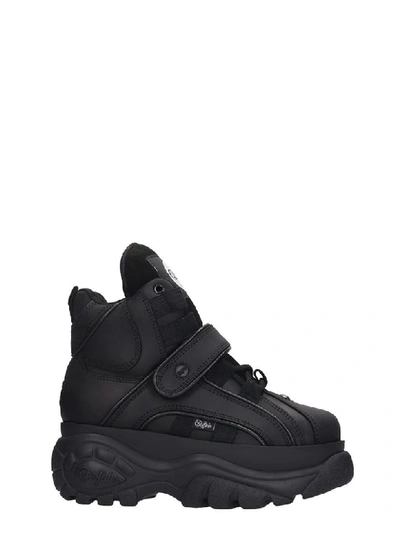 Shop Buffalo 1348 Sneakers In Black Leather