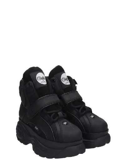 Shop Buffalo 1348 Sneakers In Black Leather