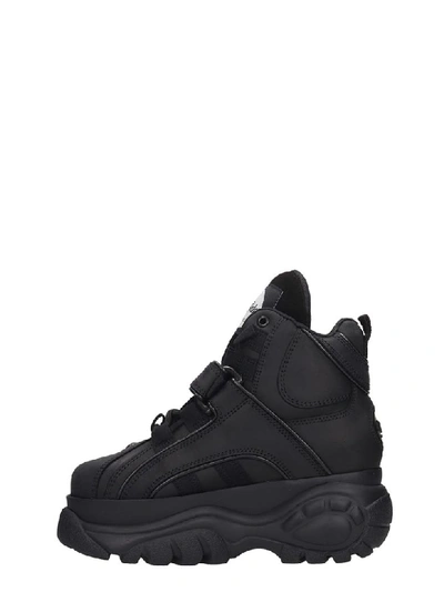 Shop Buffalo 1348 Sneakers In Black Leather