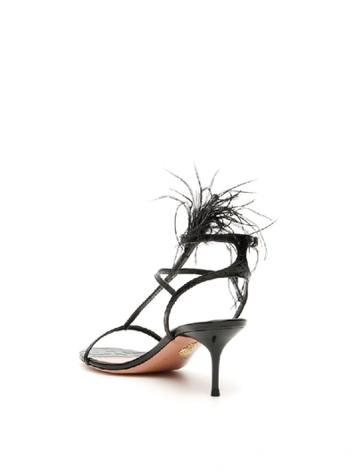 Shop Aquazzura Ponza 60 Sandals In Black (black)