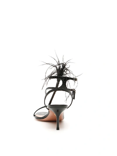 Shop Aquazzura Ponza 60 Sandals In Black (black)