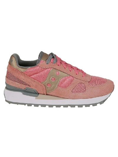 Shop Saucony Paneled Sneakers In Pink
