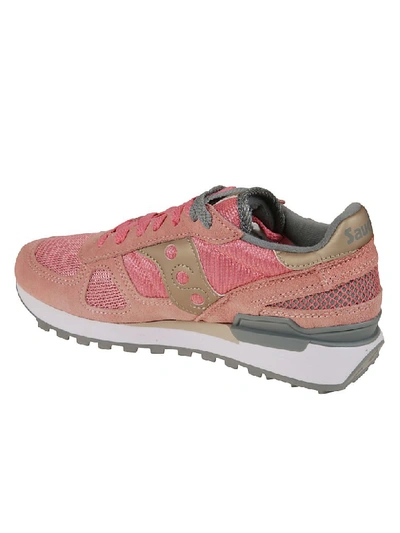 Shop Saucony Paneled Sneakers In Pink