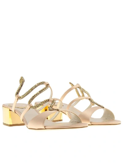 Shop René Caovilla Rene Caovilla Heeled Sandals Shoes Women Rene Caovilla In Pink