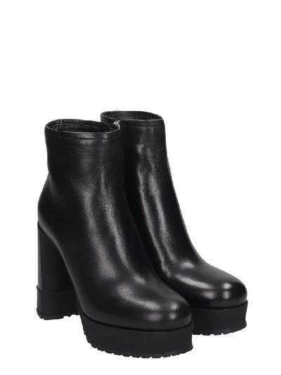 Shop Premiata High Heels Ankle Boots In Black Leather