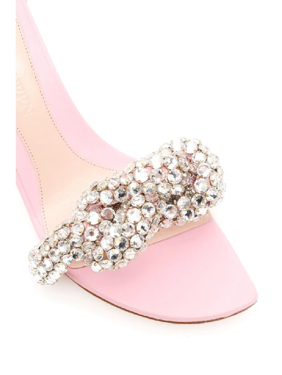 Shop Alexander Mcqueen Crystal Knot Sandals In Su Pink Cry Su Pink (pink)