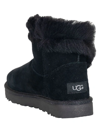 Shop Ugg Fluff Pin Ankle Boots In Black