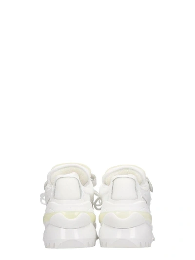 Shop Maison Margiela Retro Fit Sneakers In White Leather