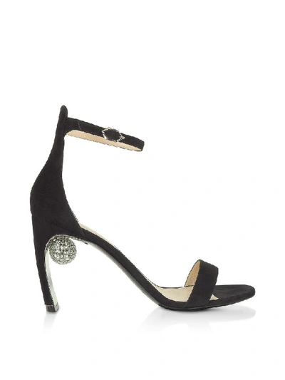 Shop Nicholas Kirkwood Black 90mm Maeva Sandals