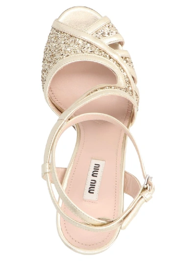 Shop Miu Miu Shoes In Gold