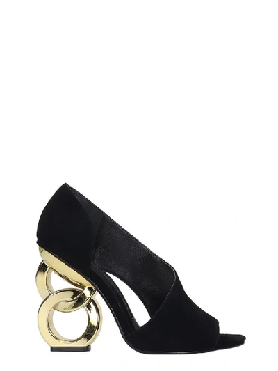 Shop Kat Maconie Cher Pumps In Black Suede